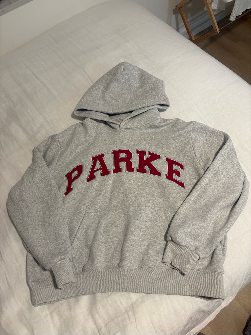 Parke Gray Logo Hoodie - Women's Pullover Sweatshirt
